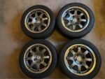 4 jantes Speedline Corse 15 pouces 4x108 anthracite avec pneus