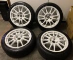 4 jantes Fondmetal Sanremo Corse 16 pouces 4x108 blanches avec pneus