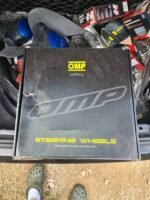 Volant OMP Corsica tulipé 350 mm en peau retournée – Neuf – Image 2