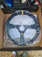 Volant OMP Corsica tulipé 350 mm en peau retournée – Neuf – Image 4