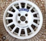 Pack 4 Jantes Rallye Blanches Sparco Cromodora avec Pneus – Peugeot 106 / Saxo