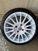 Lot de 4 Jantes OZ Racing 15” Blanches avec Pneus – 4×108